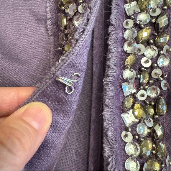 Draper’s & Damon’s Jacket Size L Purple Evening Beaded Blazer - Picture 8 of 16